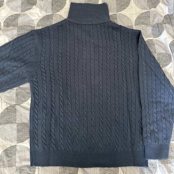Musinsa Navy Quarter Zip Sweater - Picture 3 of 5